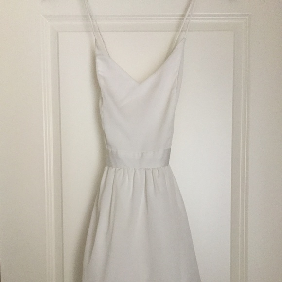 white backless sundress